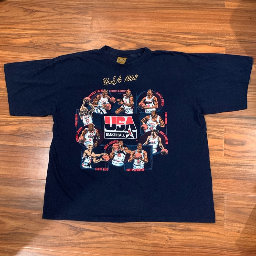 TEAM USA Vintage Dream Team 1992 Single Stitch Men’s 100% COTTON - SIZE XL